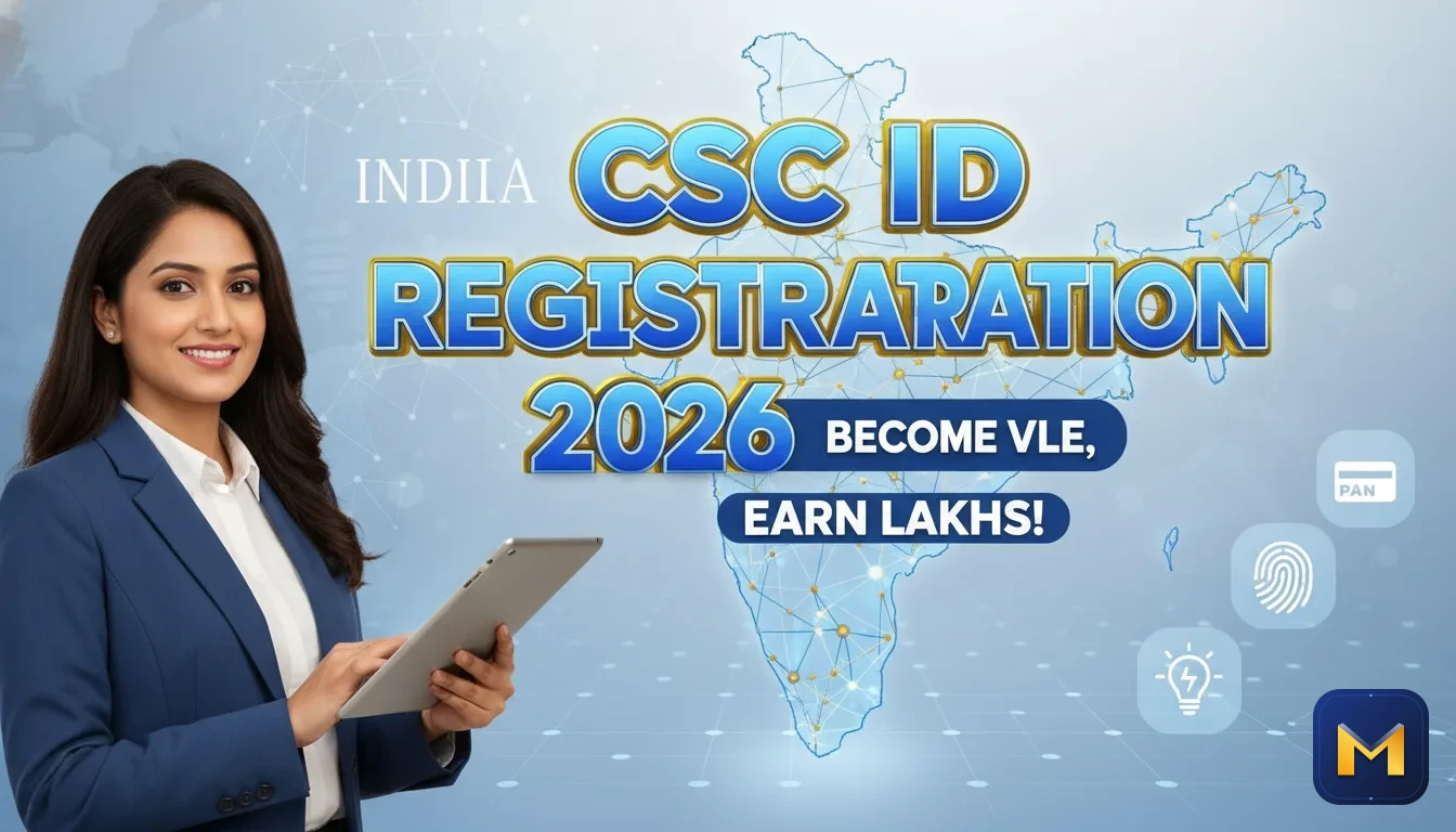 CSC पंजीकरण 2026: सीएससी आईडी के लिए ऑनलाइन आवेदन करें और बनें डिजिटल सेवा प्रदाता!
